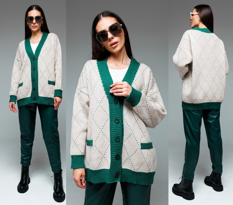 Комплект, кардиган, брюки Ларс Стиль 843