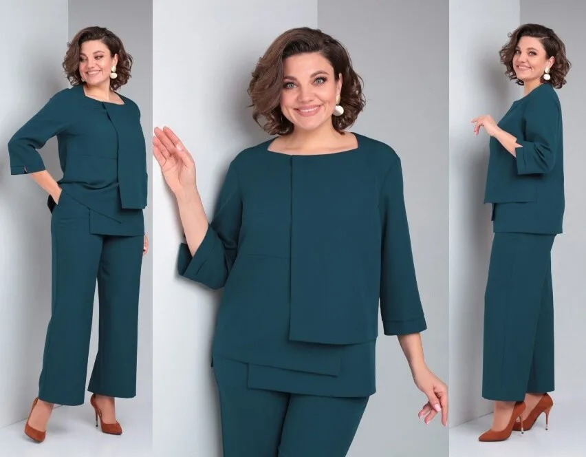 Комплект, блуза, брюки, костюм ZigzagStyle 529