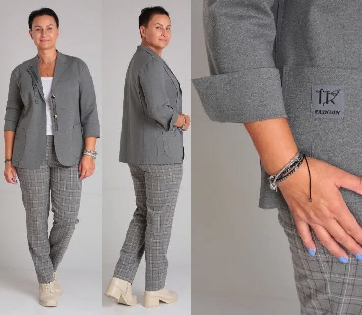 Комплект, жакет, брюки, костюм ZigzagStyle 498