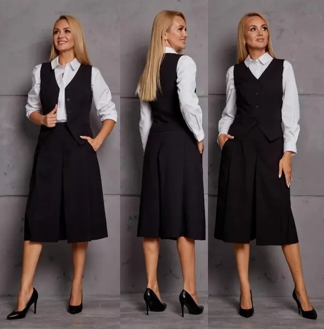 Комплект, жилет, юбка, брюки Azzara 949Ч