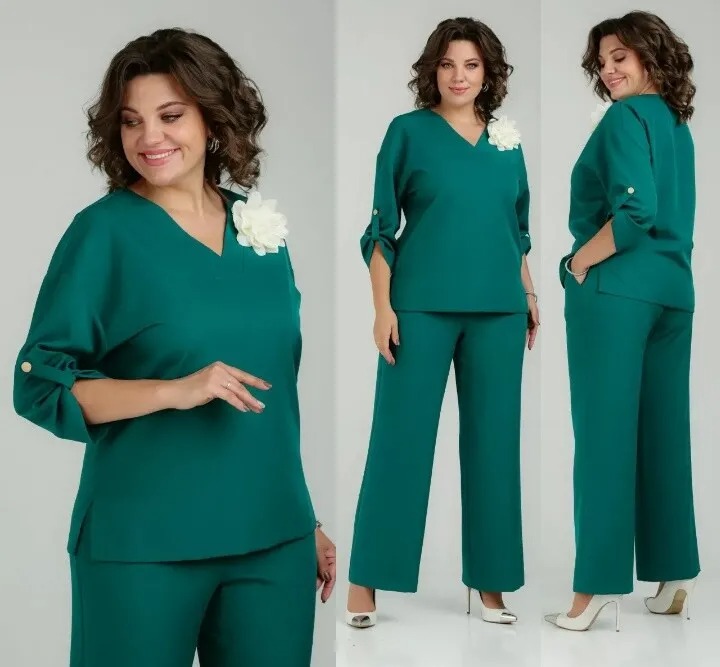 Комплект, костюм, блуза, брюки Takka Plus 24-233