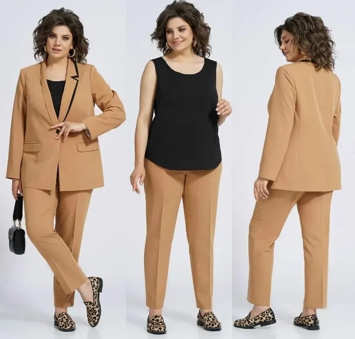 Комплект, жакет, блуза, брюки Alani Collection 2157