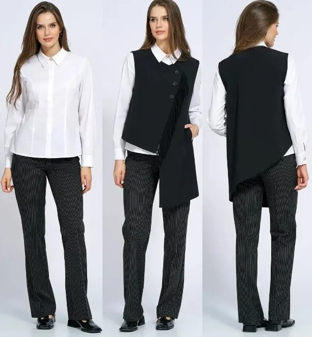 Костюм, жилет, блузка, брюки Alani Collection 2138