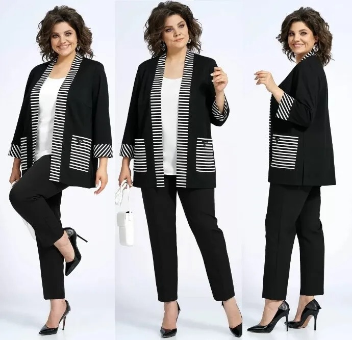 Комплект, кардиган, блуза, брюки Alani Collection 2161