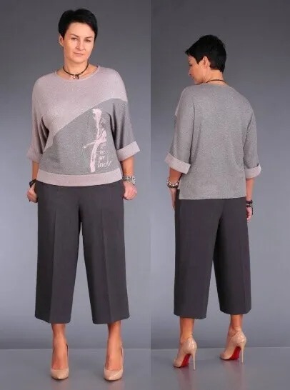 Комплект, кюлоты, брюки ZigzagStyle 341