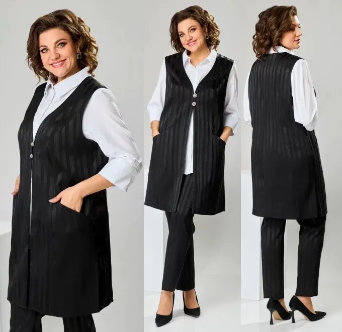 Блуза, брюки, жилет, блузка Romanovich Style 3-1759П