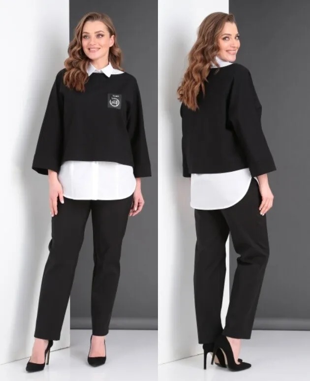 Костюм, джемпер, брюки, блуза, свитер ZigzagStyle 290