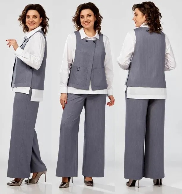 Костюм, рубашка, жилет, брюки ZigzagStyle 575