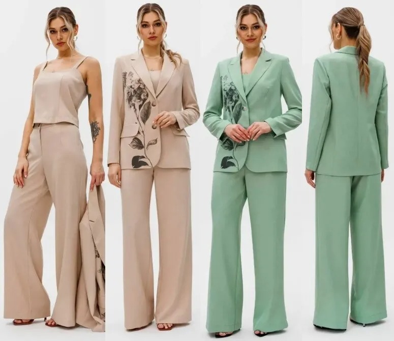 Костюм, жакет, топ, брюки Gizart 5204