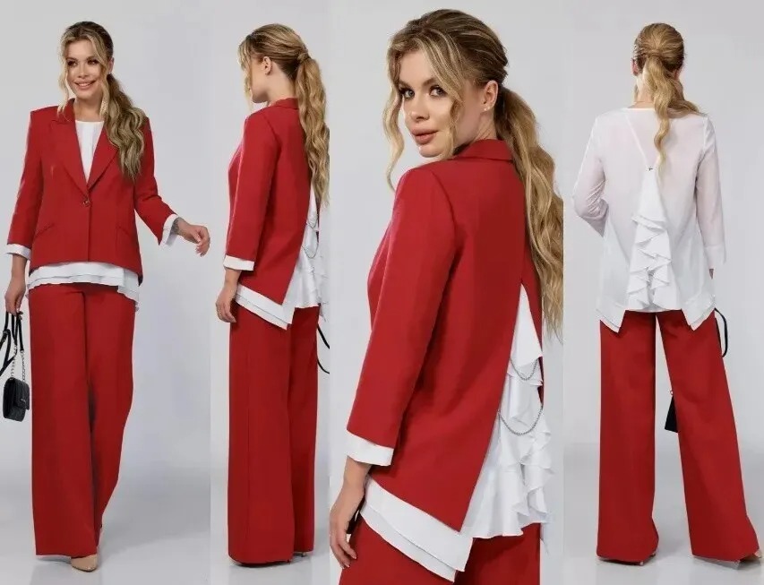 Костюм, комплект, блузка, жакет, брюки, блуза Doggi 2904К