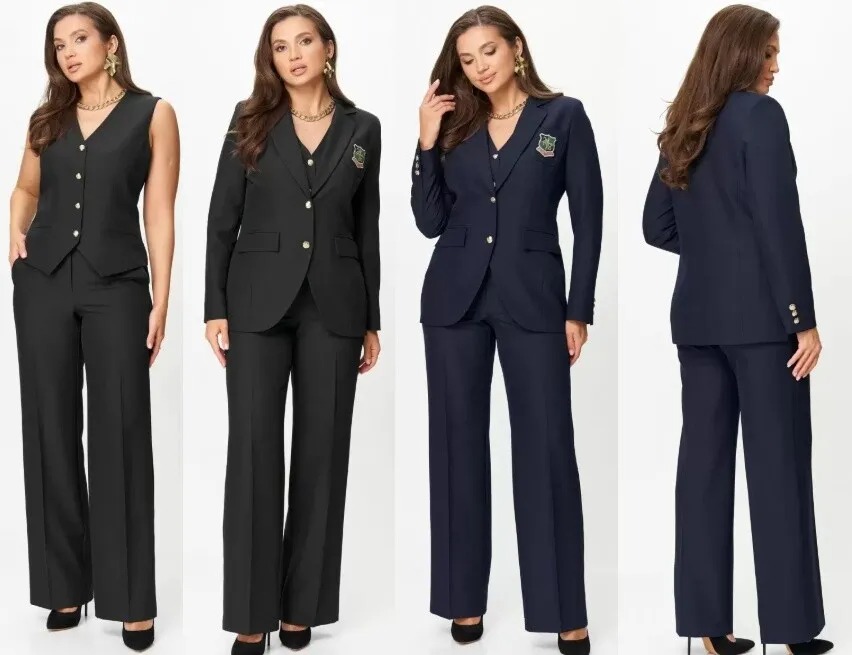 Костюм, жакет, жилет, брюки Andina City 9082-25