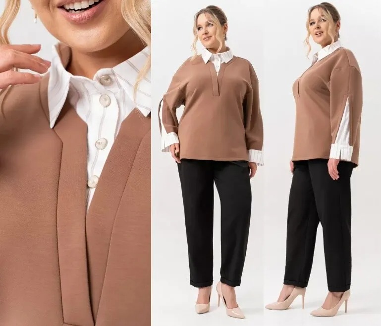 Комплект, брюки, свитшот Новелла Шарм А4075