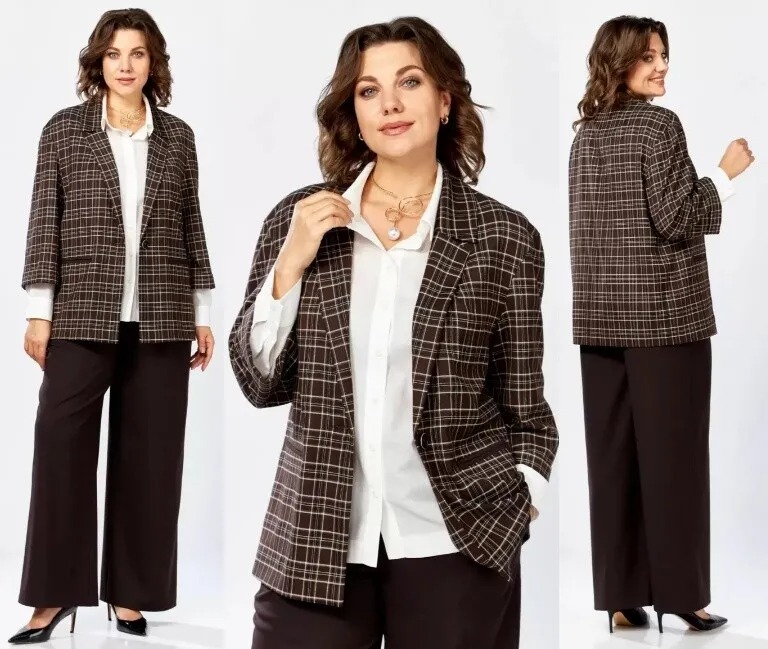 Комплект, жакет, брюки ZigzagStyle 610