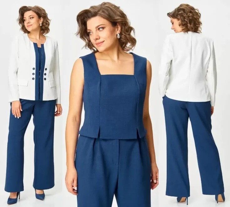 Костюм, топ, жакет, брюки Anastasia Mak 1123С