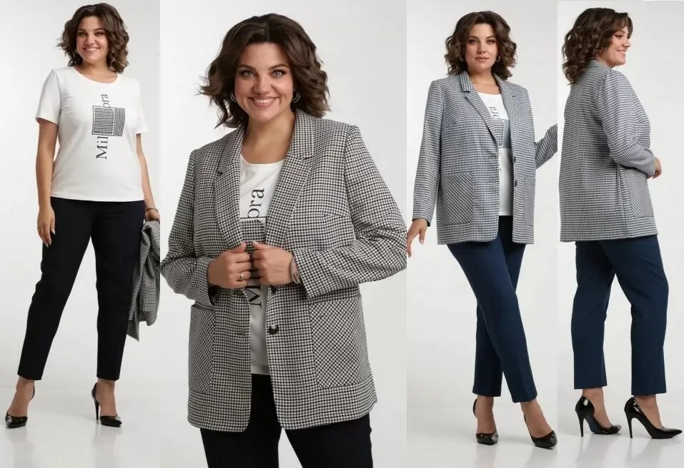 Комплект, жакет, брюки, футболка Милора-Стиль 1198А