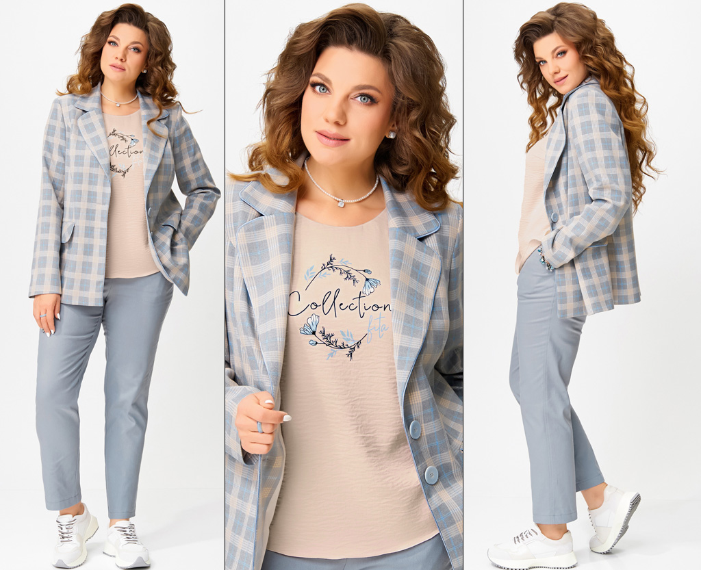 Комплект, жакет, блузка, джинсы, брюки Fita 4114