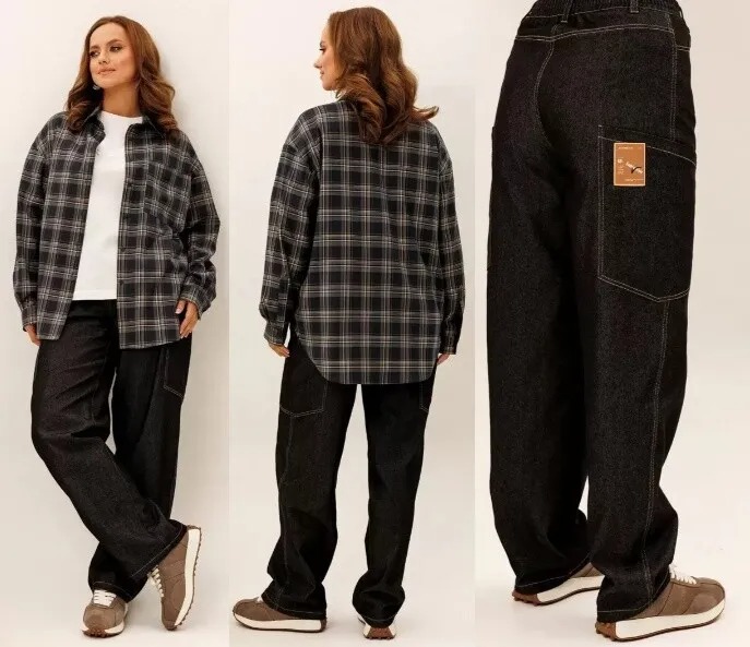 Комплект, рубашка, джинсы Liona Style 955ч