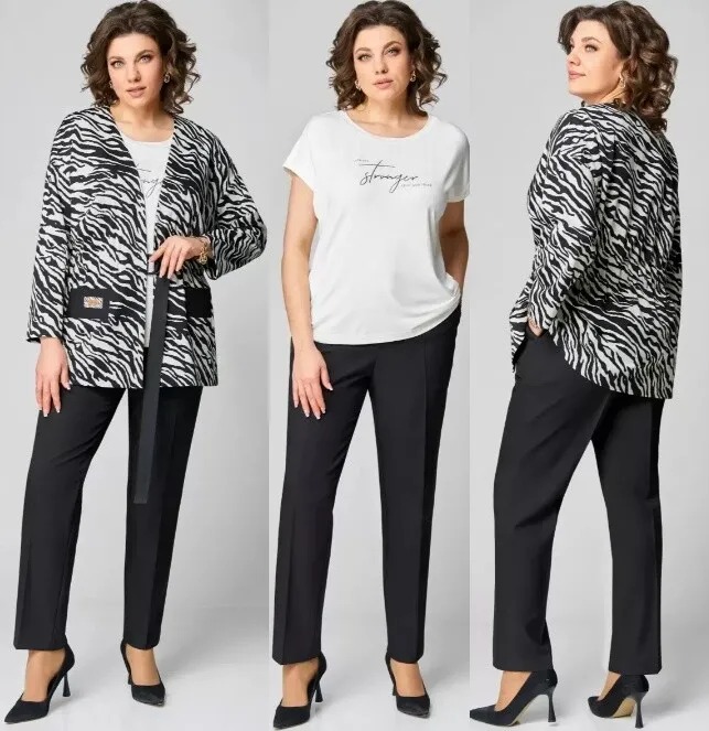 Комплект, жакет, блузка, брюки Мишель Стиль 1100-2