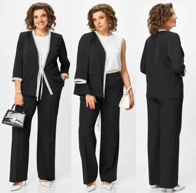 Костюм, жакет, брюки, блузка Vilena 1113