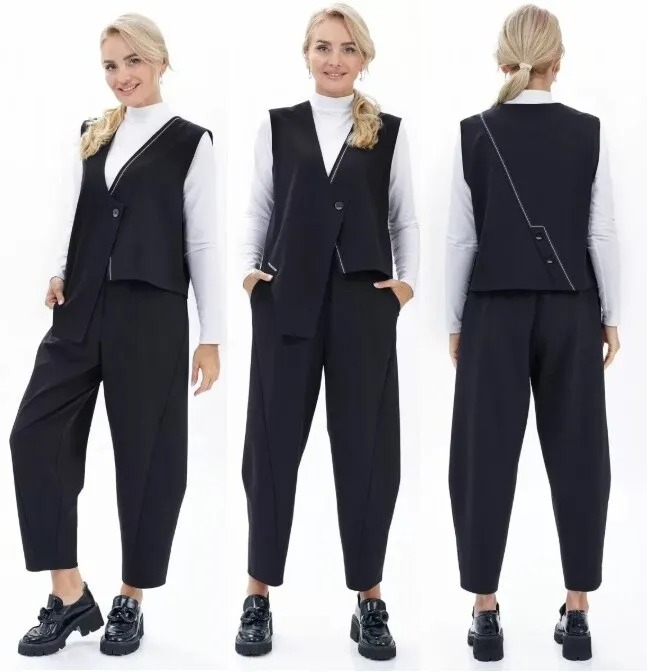 Комплект, жилет, брюки, блуза Alani Collection 2450
