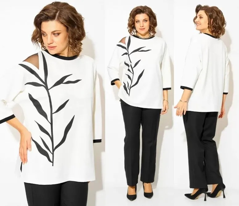 Комплект, блузка, туника, брюки Liliana 1495БрПн