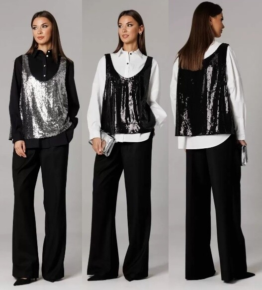 Комплект, блуза, брюки, майка Ларс Стиль 1167/1169