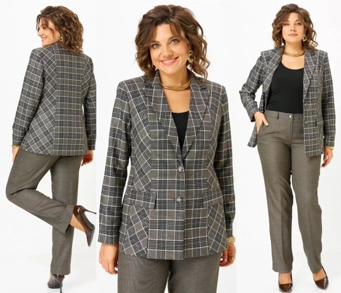 Комплект, жакет, брюки БелЭльСтиль 412+609