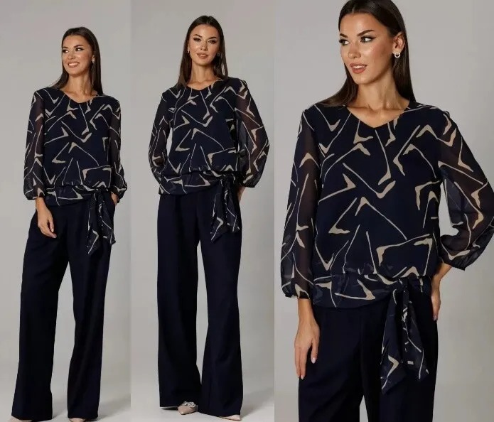 Комплект, блуза, брюки Ларс Стиль 1162