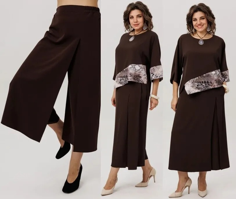 Комплект, блузон, юбка, кюлоты Anelli 1793