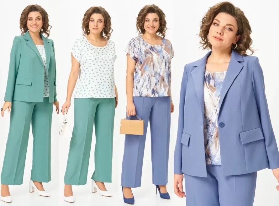 Костюм, жакет, брюки, блуза БагираАнТа 1016