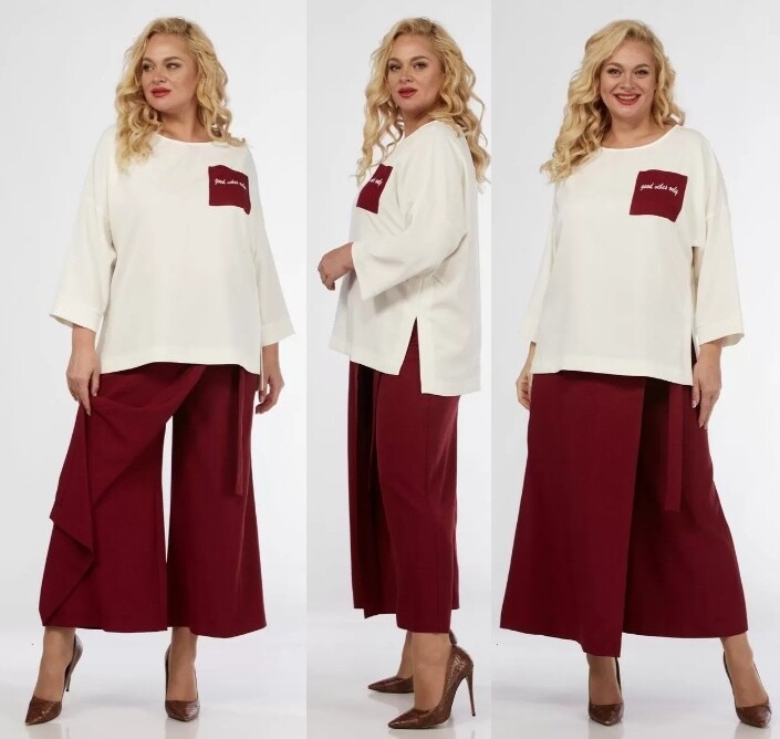 Комплект, брюки, кюлоты, блуза Michel Chic 1350-3