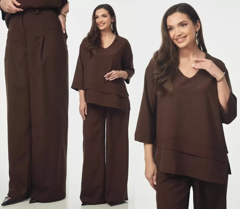 Костюм-двойка, блуза, брюки Your Size 2273
