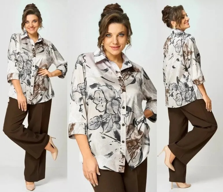 Комплект, блуза, брюки БелЭльСтиль 877+601