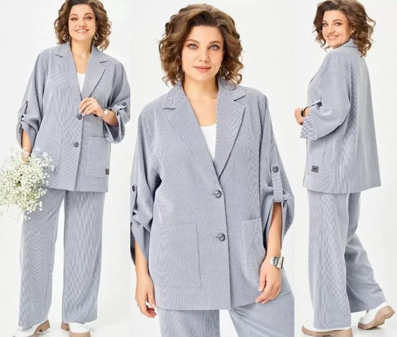 Комплект, жакет, брюки БелЭльСтиль 884+601