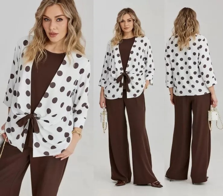 Костюм, брюки, топ, блузон Kaloris 2298