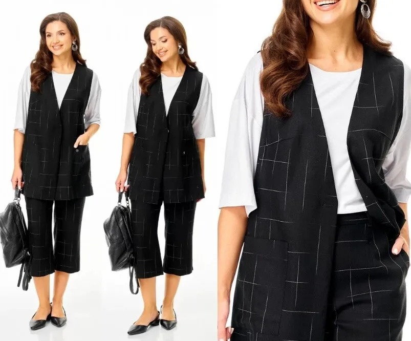 Комплект, жилет, брюки, футболка Tvin 7020