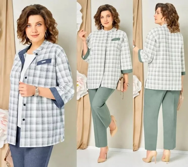 Костюм, жакет, брюки, блуза Volna 1465