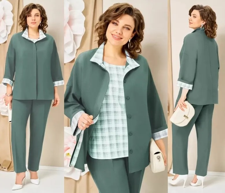 Комплект, жакет, брюки, блуза Volna 1427