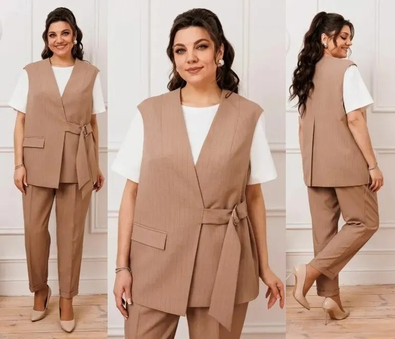 Комплект, жилет, блузка, брюки, жакет Romanovich Style 3-2773Б