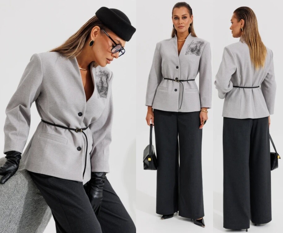 Комплект, жакет, брюки ZigzagStyle 653