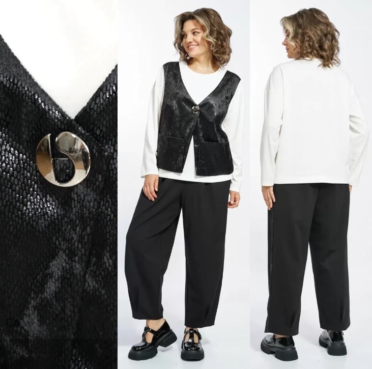 Комплект, жилет, блуза, брюки Alani Collection 2667