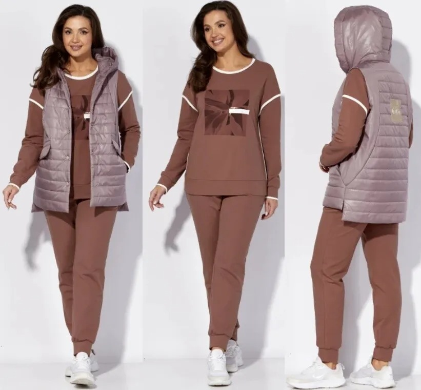 Комплект, жилет, плащ, костюм Taier 1257