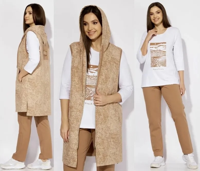 Комплект, жилет, брюки, футболка Taier 1350