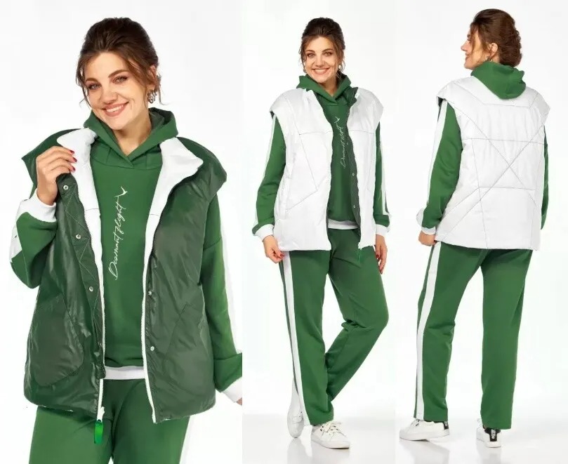 Комплект, кофта, брюки, жилет Diamant 1917-3