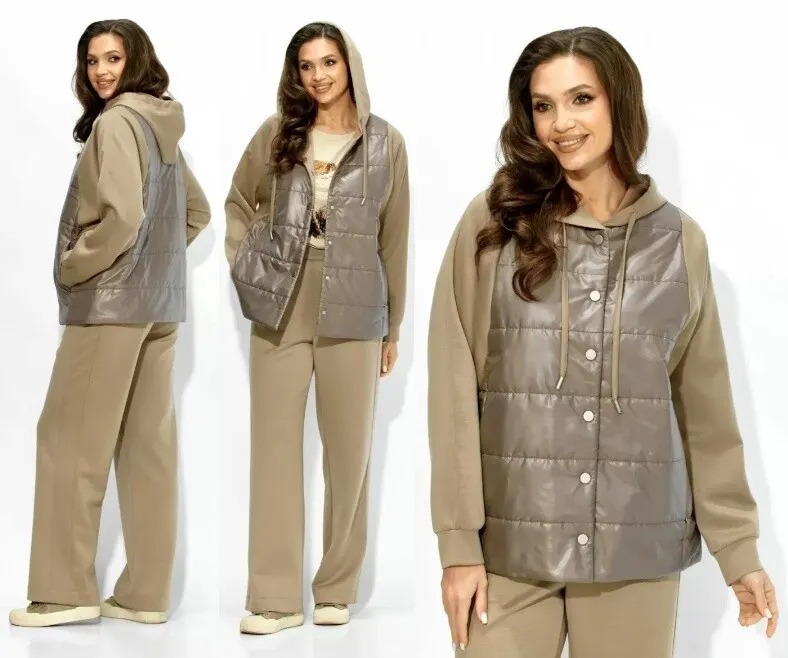 Комплект, брюки, плащ, куртка Taier 1379