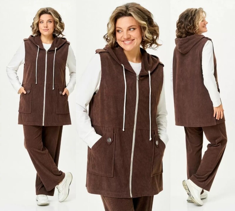 Костюм, жилет, джемпер, брюки Svetlana-Style 5044