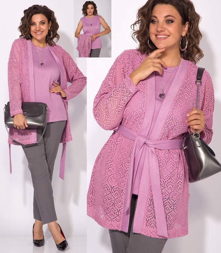 Комплект, кардиган, топ Liliana 1247