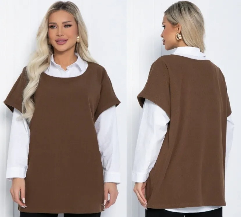 Блузка, жилет LT Collection Б12453-33