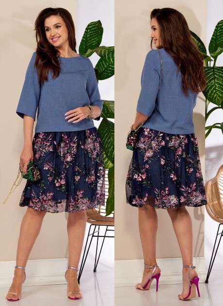 Комплект, блуза, юбка Anastasia 991
