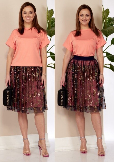 Комплект, блузка, юбка Anastasia 985